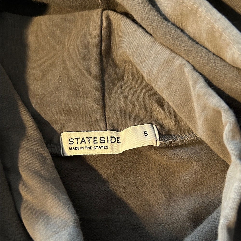 Stateside Gray Women's Funnel Neck Draw String Hoodie Top Size S - Picture 7 of 13